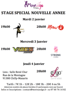 STAGE SPECIAL NOUVELLE ANNEE