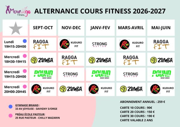 Fitness 2ème page Alternance cours Fitness 2026-2027