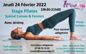 Stage Pilates Cuisses & Fessiers 24 fev 22