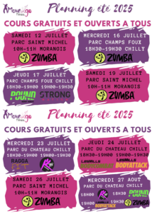 Planning été 2025