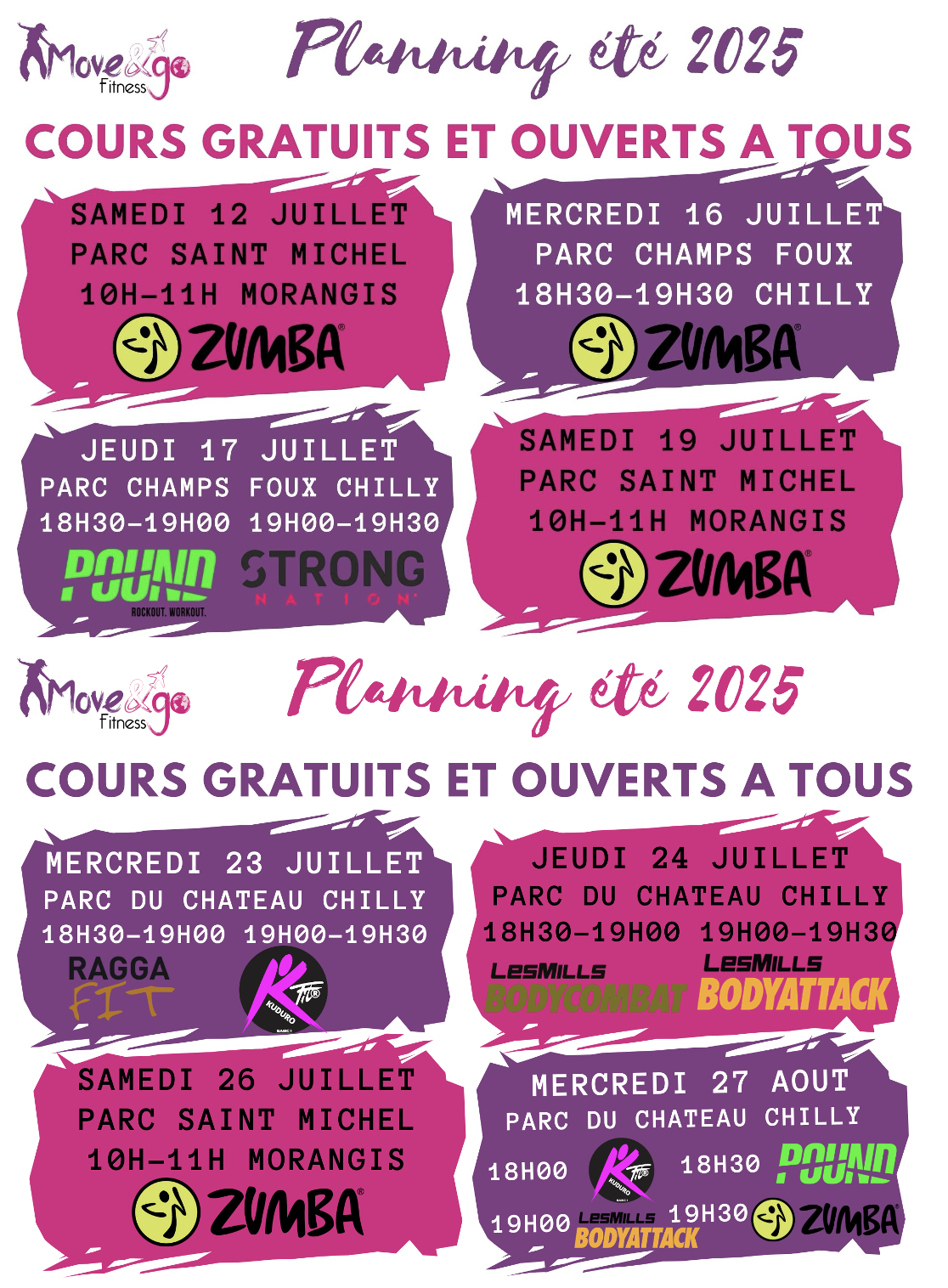 Planning été 2025